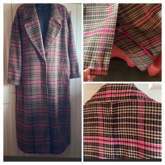 NWT Wild Fable Wool Blend Single Breasted Tweed Medium Weight midi Coat -large - Picture 5 of 15